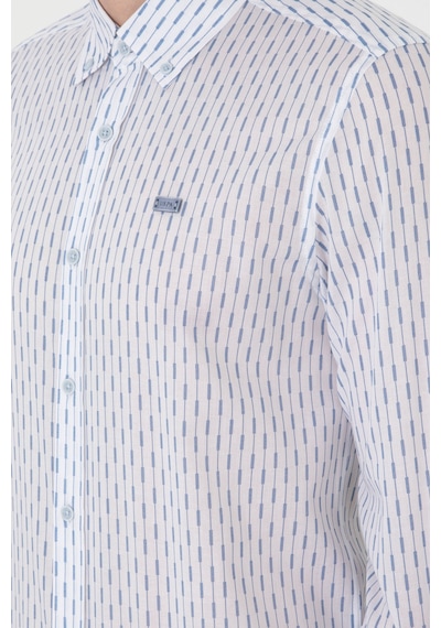 U.s. Polo Assn. Erkek Mavi Gömlek Desenli 50300454-vr036 Mavi