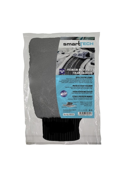 Smart Tech Premium Mikrofiber Yıkama Eldiveni Gri
