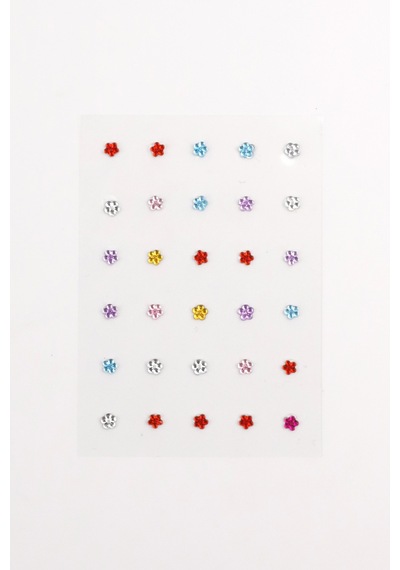 Çok Renkli Çiçek Figürlü Yüz Ve Tırnak Sticker