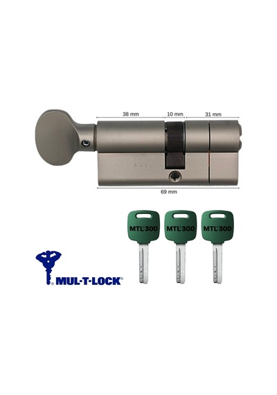 Mul-t-lock Mtl 300 Tokmaklı Tuzaklı Bilyalı Kapı Kilidi 69 Mm