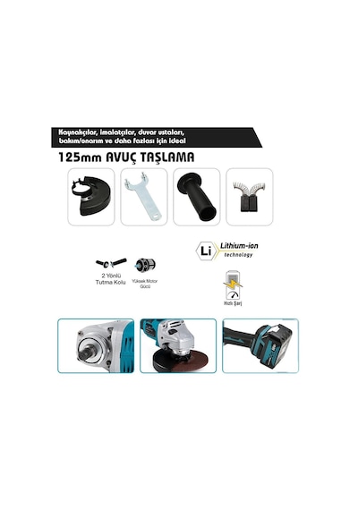 Prohummer Ph285 Akülü Ultra 2li Set 58w Somun Sökme Ve 125mm Avuç Taşlama