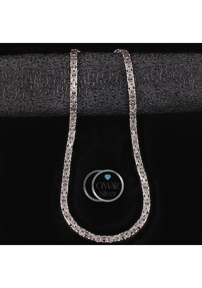Omar Silver 925 Ayar El İşi Kral Kolye 6,60 Mm