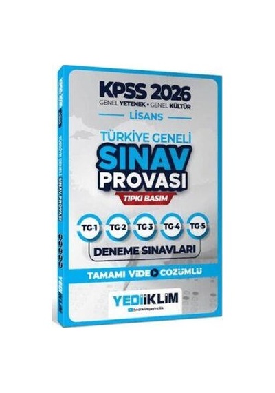 Kpss Lisans Gy Gk Türiye Geneli Sınav Provası Deneme Sınavları - Yediiklim