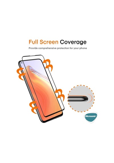 Microsonic Xiaomi Mi 10T Pro Tam Kaplayan Cam Ekran Koruyucu Siyah