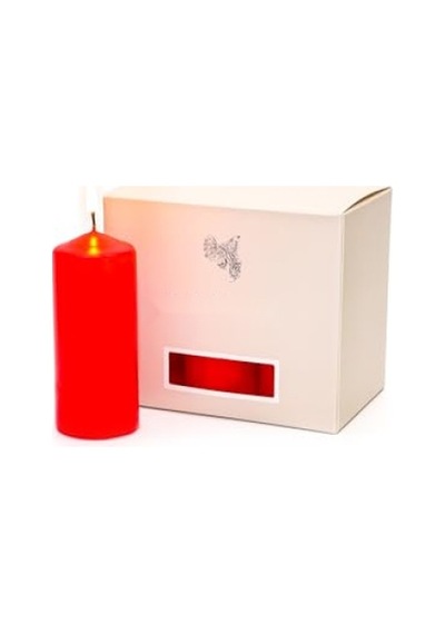 6'lı Kırmızı Bar Mum Seti - 3,5x8 Cm, Kokusuz 000 Açık Krem
