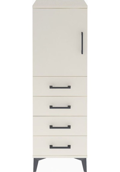 Arges Dolap 2 Raflı 4 Çekmeceli Tek Kapaklı 44x30x134 Aytaşı-... Aytaşı