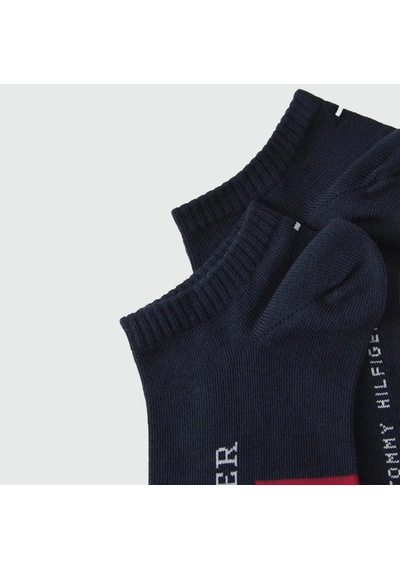 Tommy Hilfiger Tab Sock 2 Pack Navy Pamuklu Patik Bilek Çorap 2 Li Pkt Lacivert