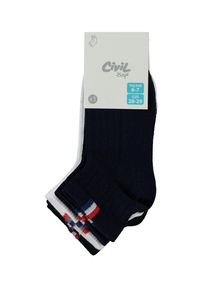 Civil Boys Basic 3'lü 2-12 Yaş Erkek Patik Çorap - Standart