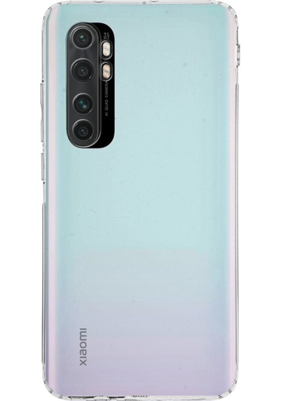 Xiaomi  Mi Note 10 Lite Kamera Korumalı Tıpalı Şeffaf Silikon Kılıf