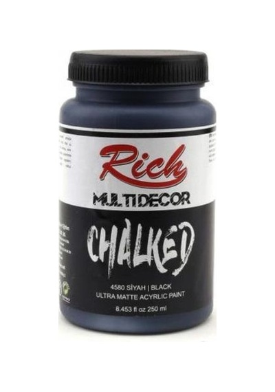 Rich Multi Decor Chalked Akrilik Boya 250Ml. 4580 Siyah