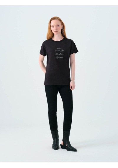 Loft Siyah Kadın T-shirt Lf2040258 SIYAH