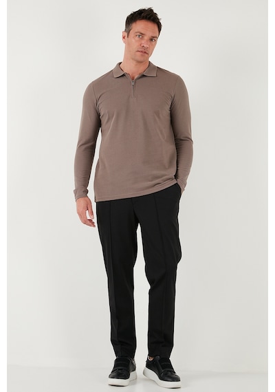 Buratti Pamuklu Slim Fit Yarım Fermuarlı Polo Yaka Erkek Sweat 5903010 Toprak Buratti Pamuklu Slim Fit Yarım Fermuarlı Polo Yaka Erkek Sweat 5903010 Toprak
