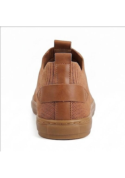 Daytex 4224 Erkek Slip-on - Full Triko Örgü Termo Taban Sneaker Taba