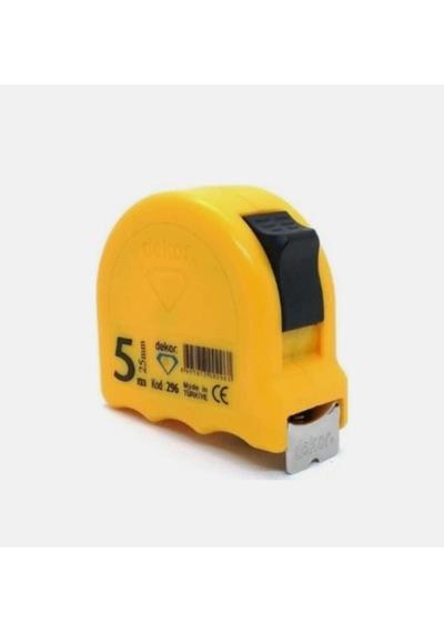 Dekor 5 Metre 25 Mm, Dekor Şerit Metre Sarı No: 296 5 M