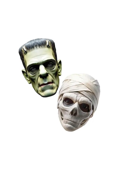 Halloween Cadılar Bayramı Zombi-kurukafa Maske 2li Set