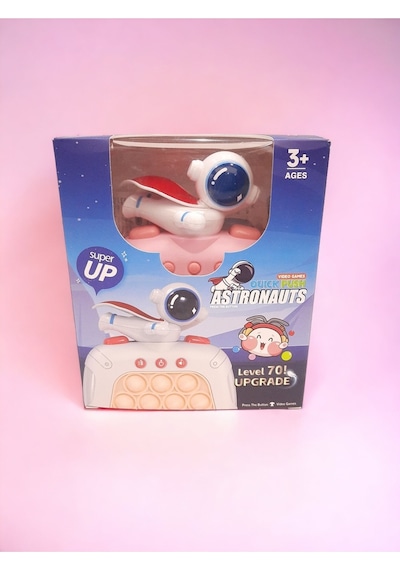 Elektronik Popit, Quick Push Konsol Uçan Astronot Model Pembe