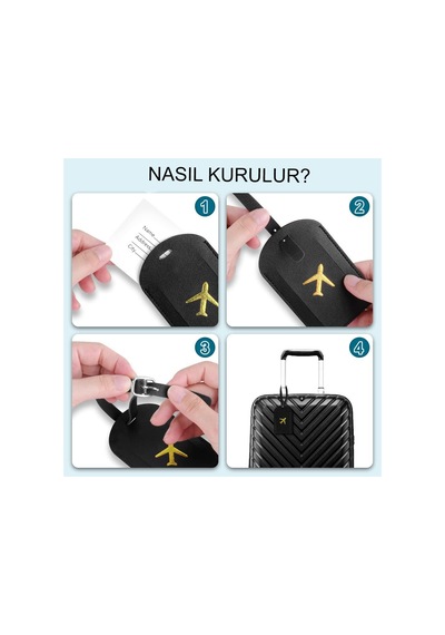 Bavul Valiz Etiketi 3 Adet , Deri Bavul Askısı , Adres Etiketli Bavul İçin Seyhat Çantalarınızı Hızlı Bulmanız İçin. Çok Renkli