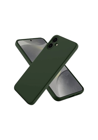Samsung Galaxy Uyumlu A06 Kılıf First Silikon - Koyu Yeşil Bz8683140822385