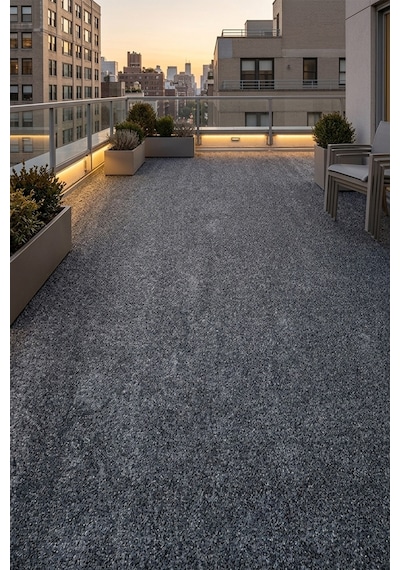 Grass Dekoratif Suni Çim Halı Balkon Bahçe Teras İç Dış Mekan Gri Yapay Çim Halı 7 Mm
