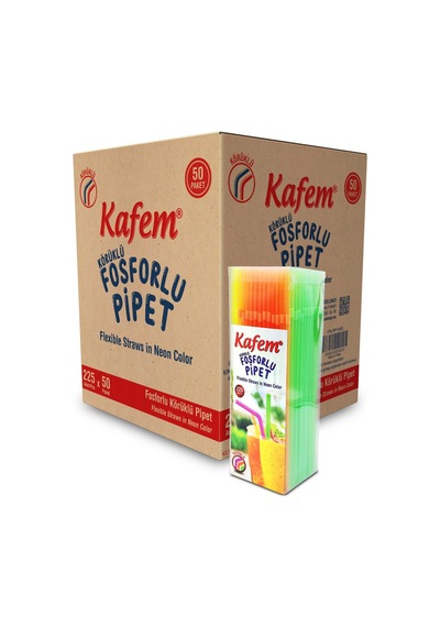 Kafem Fosforlu Pipet 24 CM 50 x 225'li