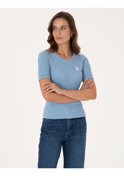 Pierre Cardin Kadın Mavi Kazak /triko 50317063-vr249 Mavi