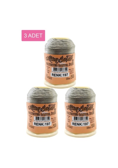 3 Adet Altınbaşak Oya Ve Dantel İpi 20 Gr - Royaleks - No: 197
