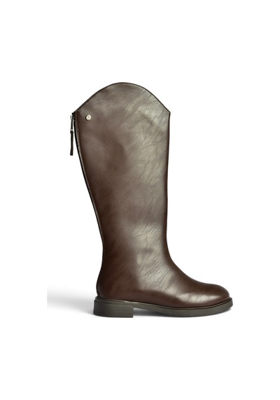 Fox Shoes Z973286109 Kahverengi Düz Taban Klasik Kadın Çizme