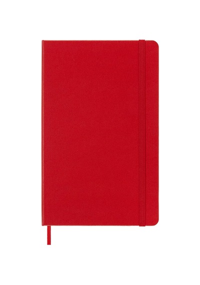 Çizgisiz Kırmızı Defter L Boy Sert Kapak Çok Renkli