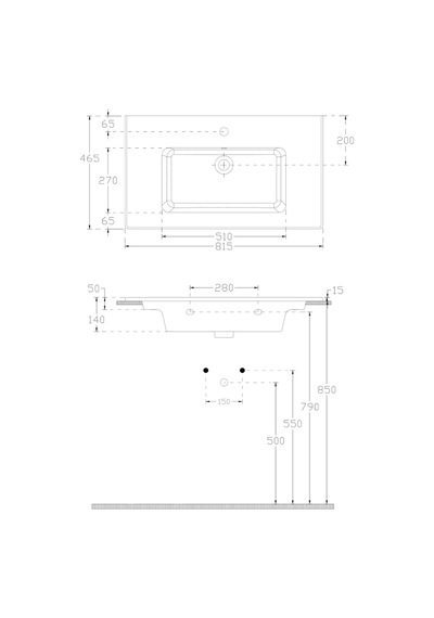 Isvea Sistema T-flat Slim İnce Formlu Lavabo 81 X 46,5 Cm Beyaz Beyaz
