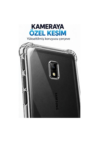 Samsung Galaxy Tab Active3 8 İnç Sm-t577 Şeffaf Antişok Tablet Kılıfı Darbe Emici Köşe Korumalı Esnek Kılıf Arka Kapak