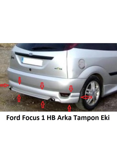 Ford Focus 1 Hb Arka Tampon Eki Boyasız Ham Siyah