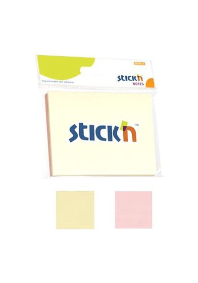 Hopax Stıckn Yapışkanlı Not Kağıdı 100 Yp 76x102 2 Pastel Renk 21094