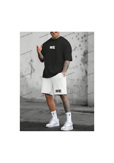 Alt/üst T-shirt Ve Şort Takımı Kod Alt176 Siyah