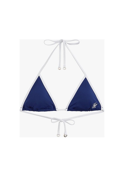 Tommy Hilfiger Kadın Triangle Bikini Üstü-16079 Lacivert