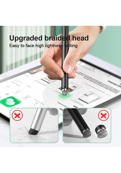 Jr-bp561 Stylus Kalem Pasif 3'ü 1 Arada Tabletler Akıllı Telefonlar İçin Manyetik Kapasitif Kalem -siyah