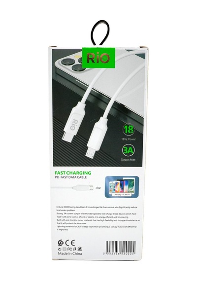 Rio Tech X-17 Pd Hızlı Şarj Ve Data Kablosu