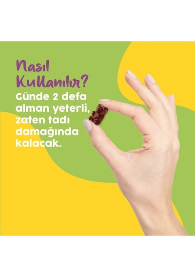 Gumitamin Sambucus Multivitamin Karamürver, Vitamin C+d3, Çinko, Beta Glukan Doğal Böğürtlen Aromalı