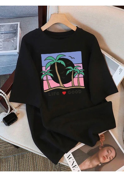 Noıssey Urban Pop Graphic Kadın Tişört Koleksiyonukod 5247 Siyah