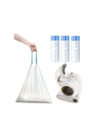 Haustier Otomatik Kedi Tuvaleti Büzgülü Çöp Poşeti 45 Adet 3x15 Adet, 45cm X 48cm
