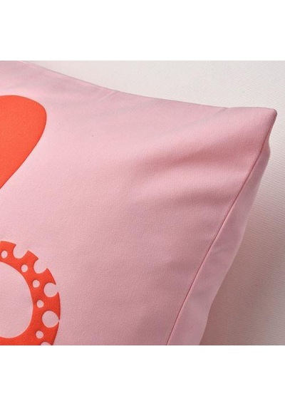 Ahtapot Desenli Kırlent Kılıfı MeridyenDukkan Pembe 50x50 cm Dese