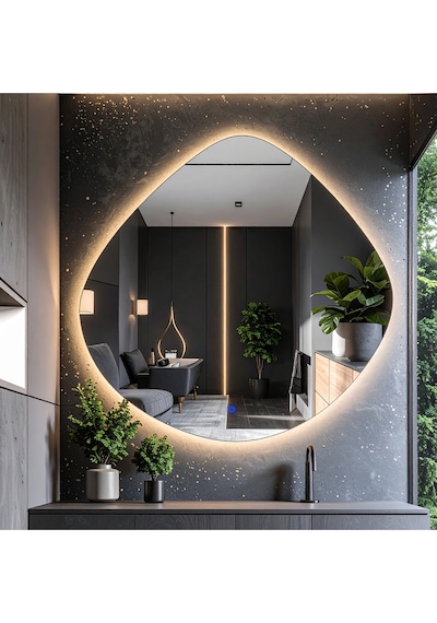 Zynor Günışığı Lazer Kumlamalı Lavabo & Banyo Aynası Dokunmatik Sensörlü 80 X 80
