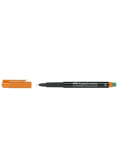 Faber-castell Permanent Asetat Ve Cam Kalemi M Uç 1.0 Mm Turuncu - 10 Adet Toptan Paket