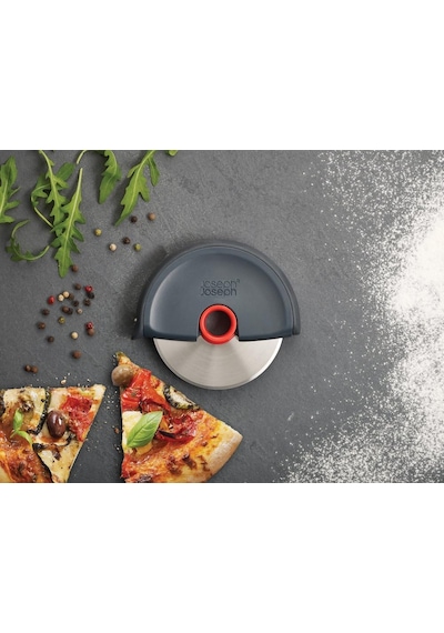 Joseph Joseph 20038 Disc Easy-clean Pizza Diski, Gri/kırmızı Genel