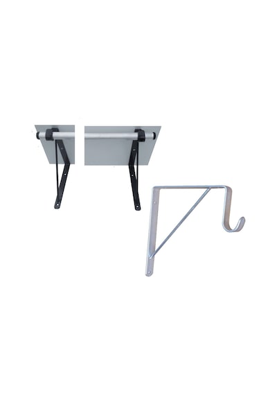 Depolife Raf Duvar Asma Demiri 2 Adet Metal Braket 20X20 Askılıklı