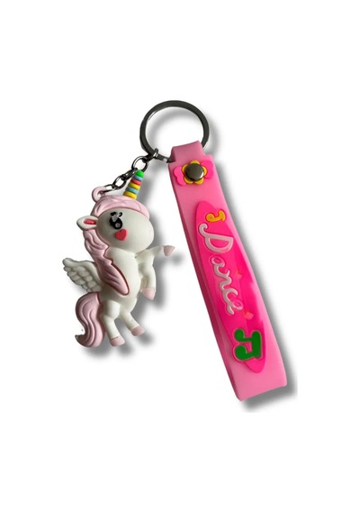 Unicorn Açık Pembe Renk Bilekli Silikon Anahtarlık&çanta Aksesuarı