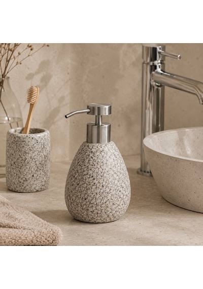 The Voguemaxima Terrazzo Desenli Sıvı Sabunluk Çok Renkli Seramik 9x16 Cm