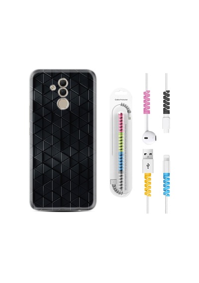 Huawei Mate 20 Lite Kılıf Kablo Koruyuculu Şekiller 1876