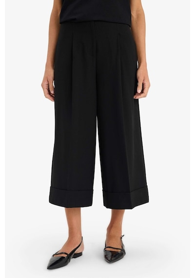 Defacto Yüksek Bel Crop Fit Pantolon G8869ax26spbk81 Siyah-bk81