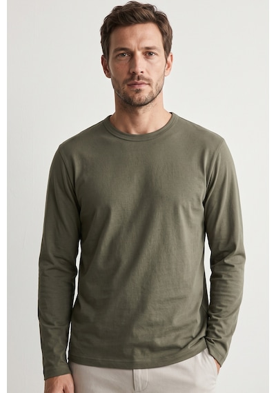 Elemge %100 Pamuk Süprem Basic Erkek T-shirt Compact Penye Tok Yumuşak Kumaş Normal Kalıp Terletmez Uzun Kollu Haki Sporcu Motorcu Tişört Body Elemge %100 Pamuk Süprem Basic Erkek T-shirt Compact Penye Tok Yumuşak Kumaş Normal Kalıp Terletmez Uzun Kollu Haki Sporcu Motorcu Tişört Body