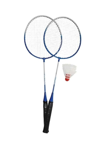 2 Raket 3 Top Badminton Set Badmi Nton Raket/top, Unisex, Gri, Large